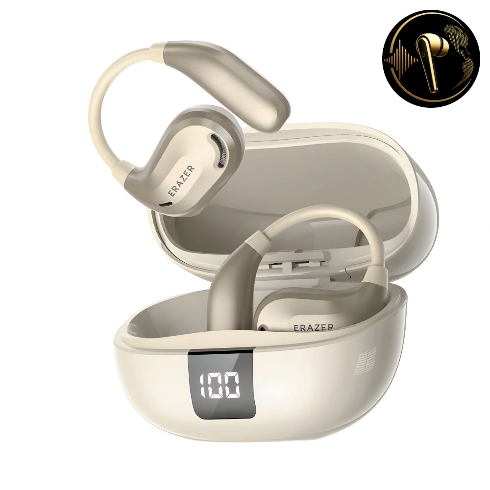 Boîtier de charge USB-C oreillette traductrice rose 300 mAh