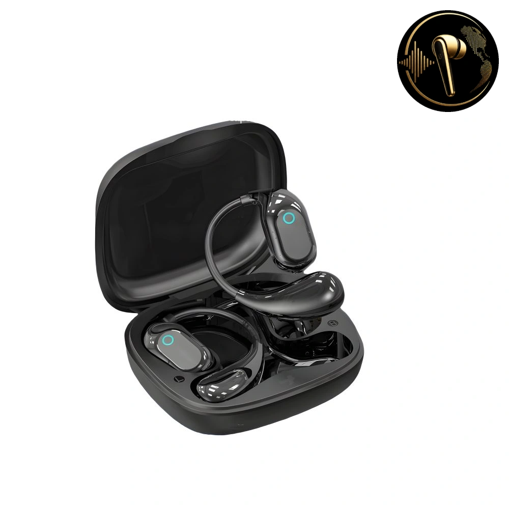 oreillette ecran traductrice Écouteur traducteur IA noir Bluetooth 138 langues