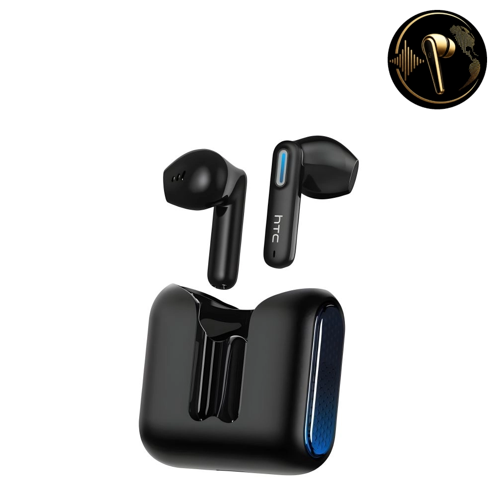 Écouteur traducteur Bluetooth 5.3 noir vue de profil